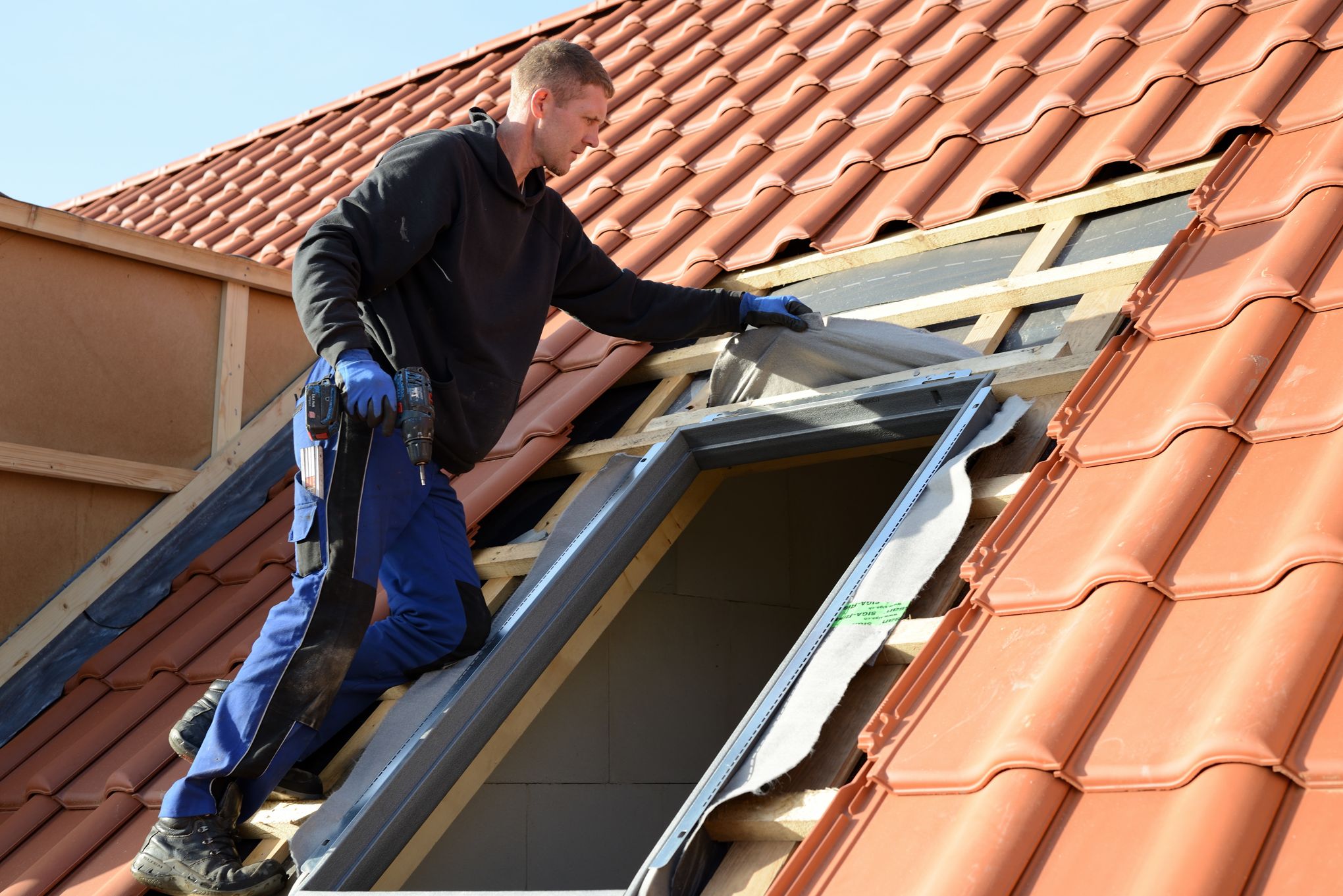 Pose de velux vers Limeil Brévannes dans le Val de Marne